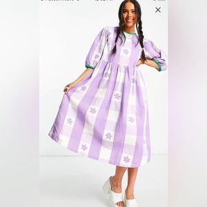 ASOS purple green dress size 6